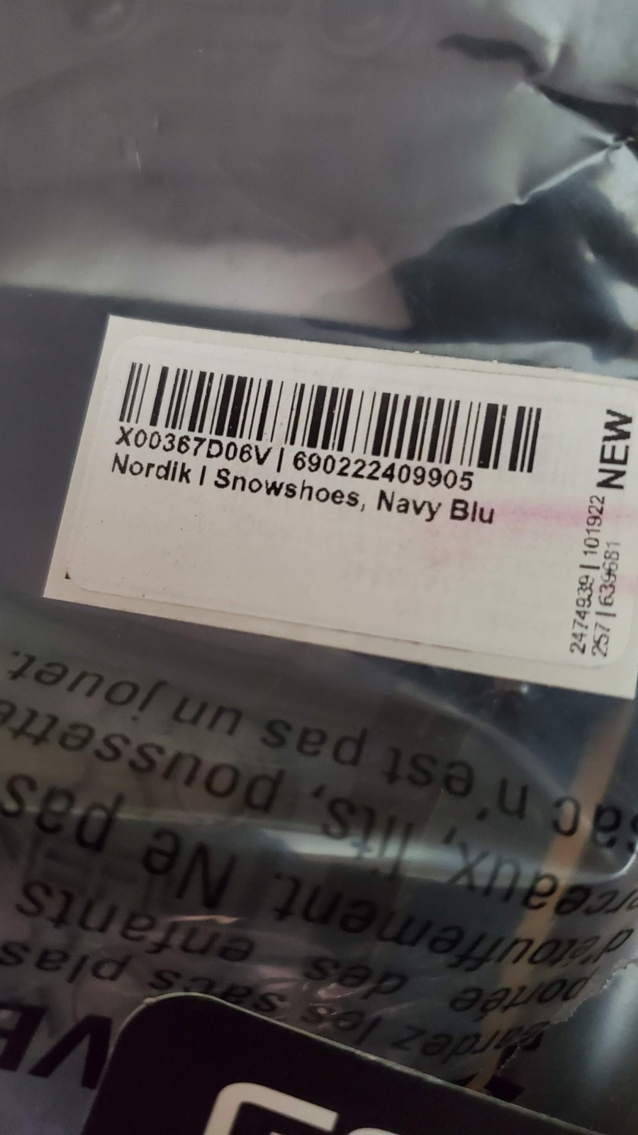 Louis Garneau Adult Nordik I Snowshoes 930 Navy Blue (User Weight 150-250lbs)