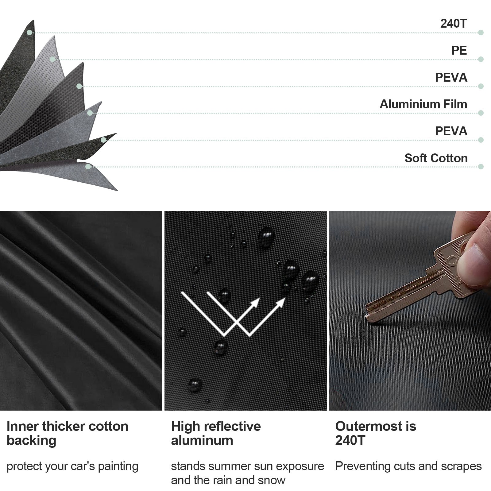 6 Layer CUSTOM FIT For Jeep Wrangler 2 Door Full Car Cover Outdoor Waterproof US