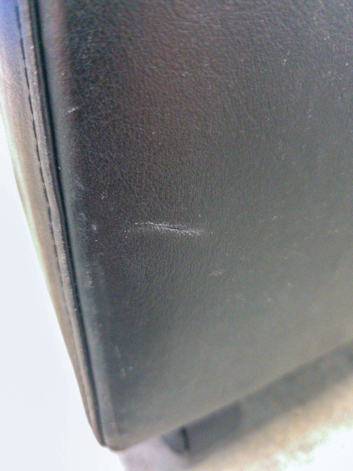 Ekornes Stressless "Soft" Leather Storage Ottoman | Black | Locking Casters