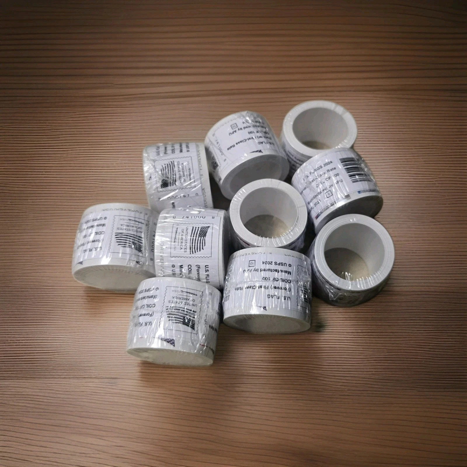 10 ROLLS OF STAMPS use to send anywhere across the USA lot 23