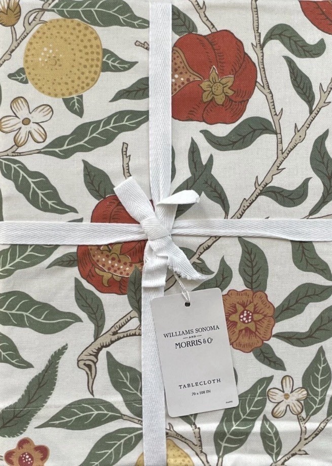 Williams-Sonoma Morris & Co Fruit Tablecloth 70”x108”