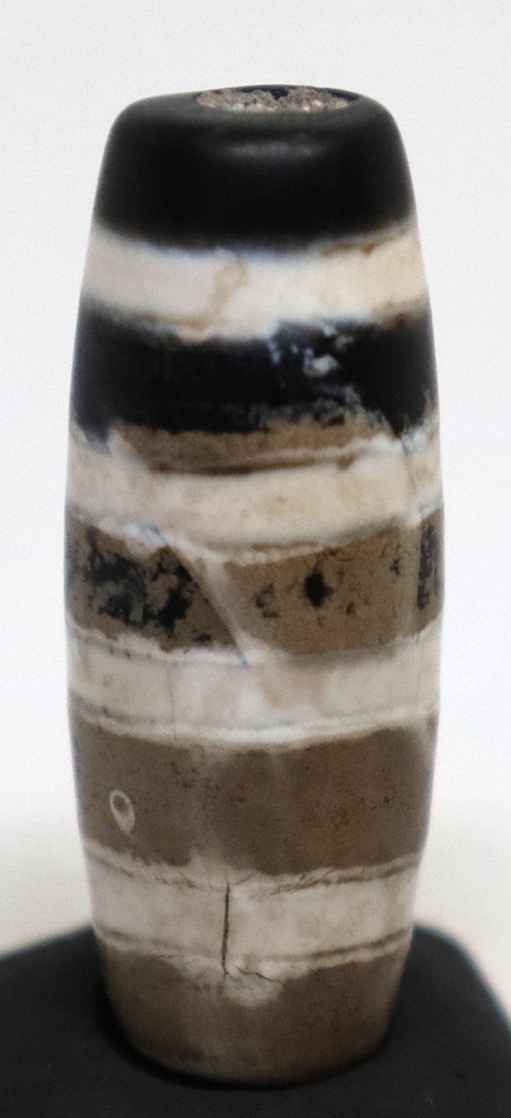 Ancient Himalayan Indo Tibetan Natural Agate Dzi Bead With 4 Stripes Amulet