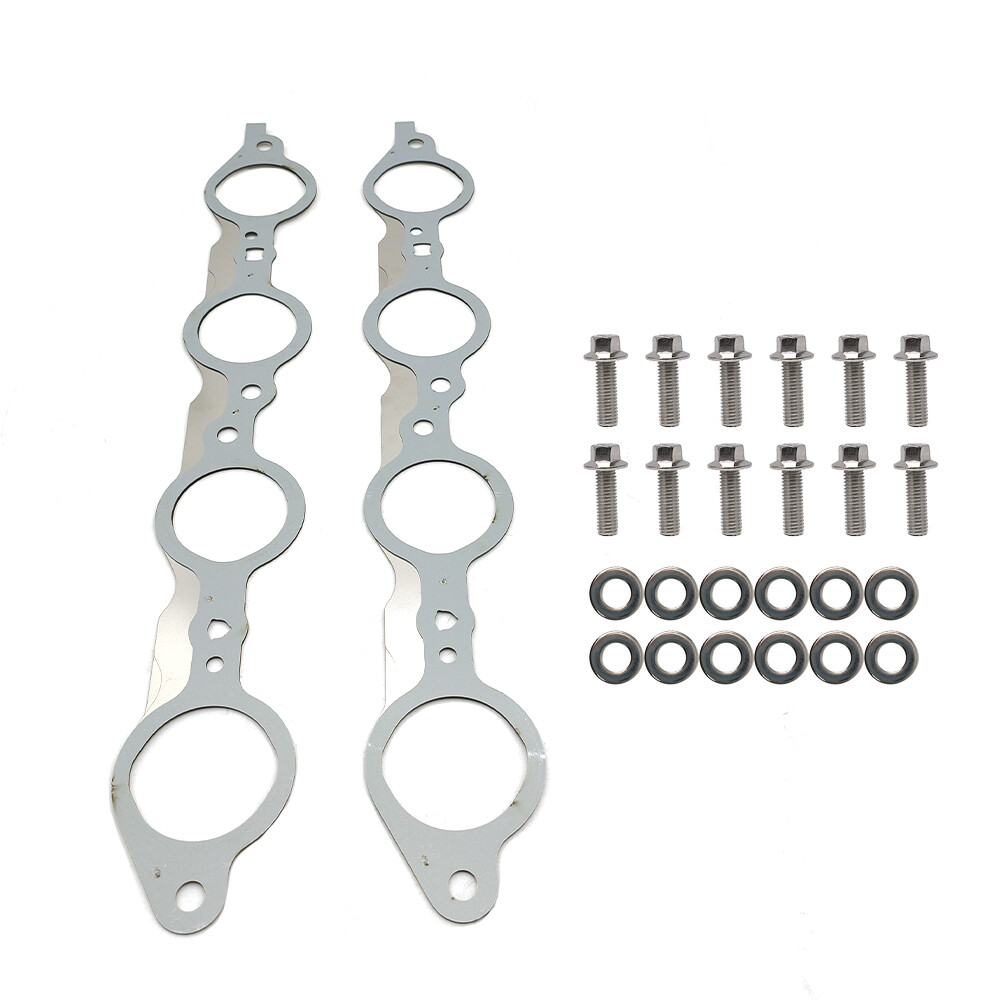 LS MLS Exhaust Manifold Header Gasket Pair W/Bolts For LS1 4.8 5.3 5.7 6.0 6.2L