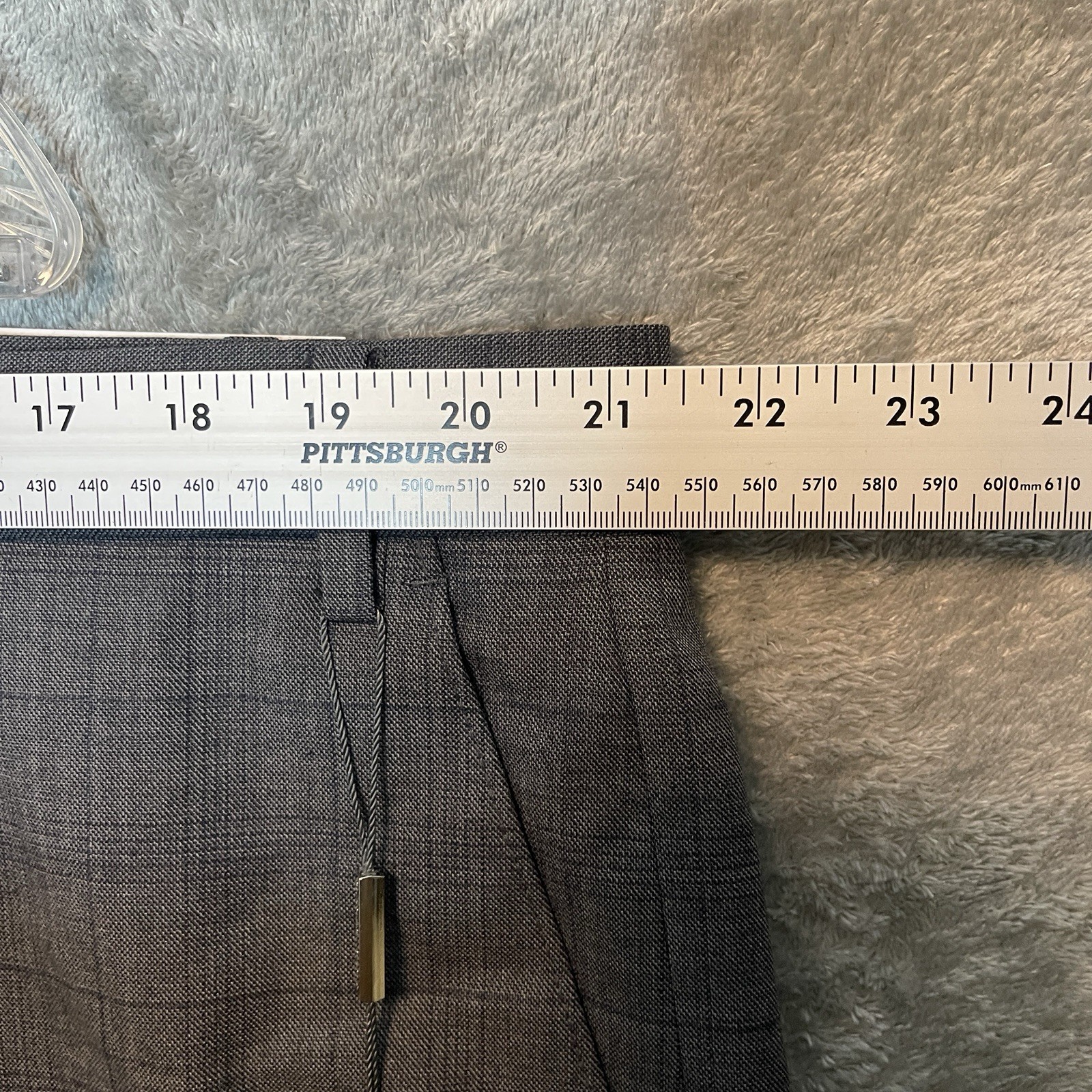 Michael Kors Mens Malone Classic Fit Plaid Stretch Suit Pants Gray Blue Passport