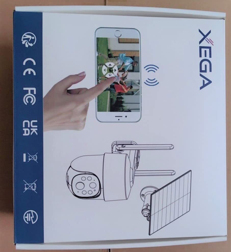 Xega Wireless 4G LTE Cellular Security Camera Solar with SIM Card & 2 Way Talk