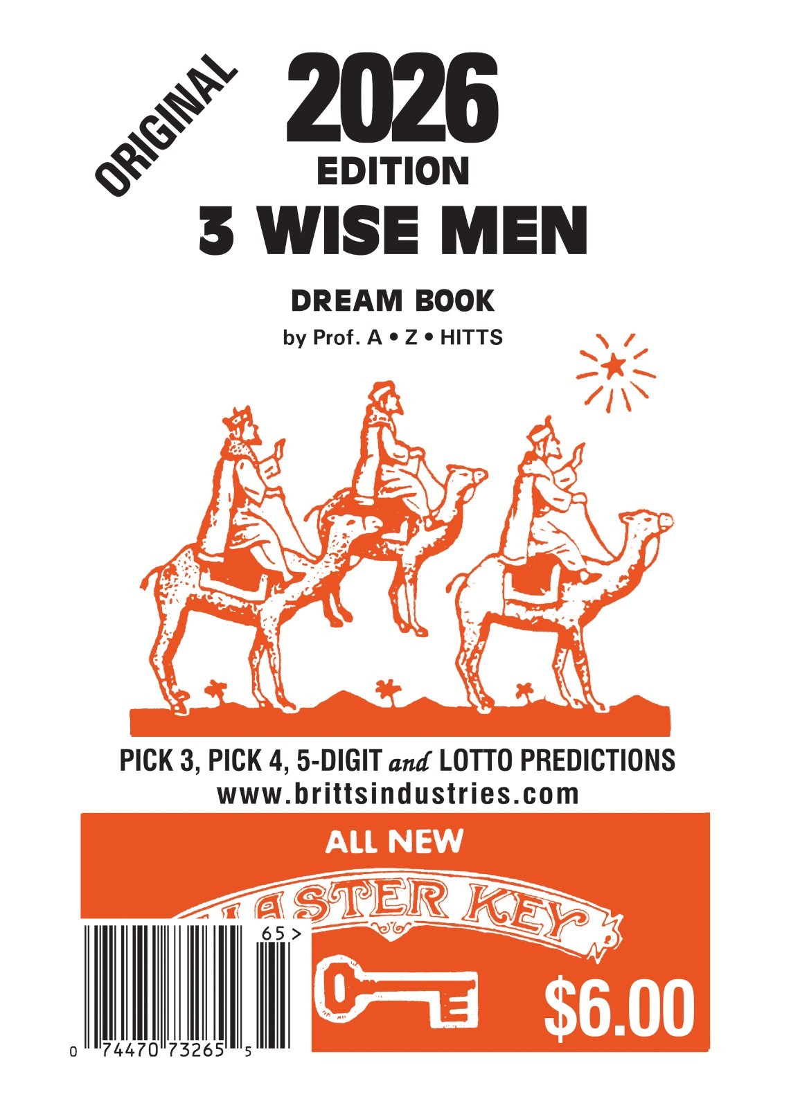 2026 Original 3 Wisemen Dream Book  - Lottery Book - Lottery