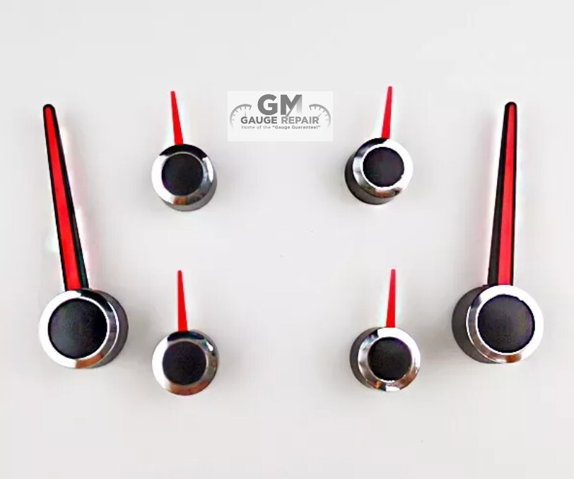 Custom Speedometer Gauge Needle Set Black Red Chrome for 2003-2013 GM Trucks SUV