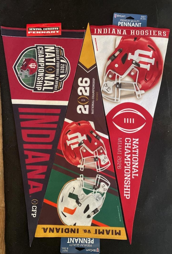 2026 CFP College Football Championship Indiana Hoosiers Three Pennant Package