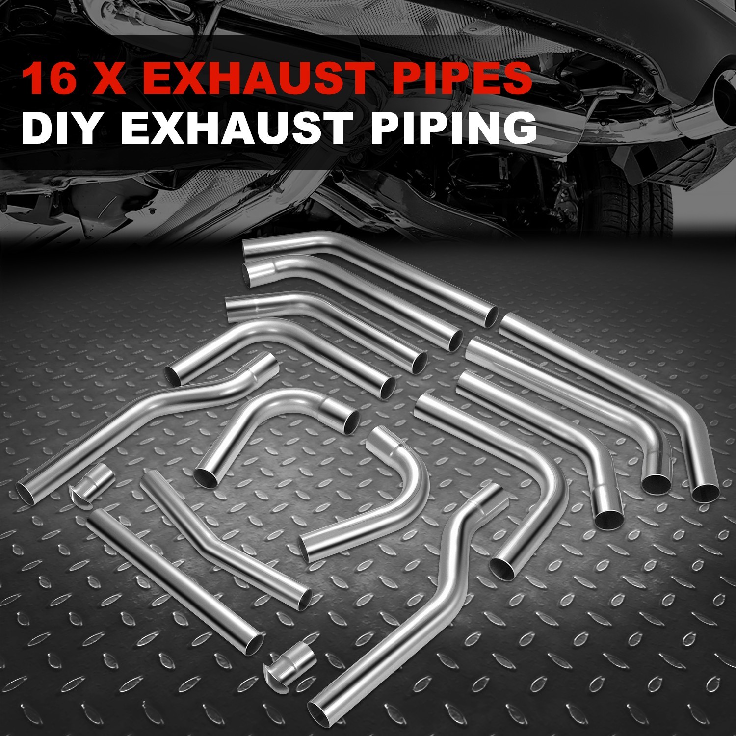 16pcs 3" in OD Universal Exhaust Piping Pipe Custom Mandrel Bend Tube Mild Steel