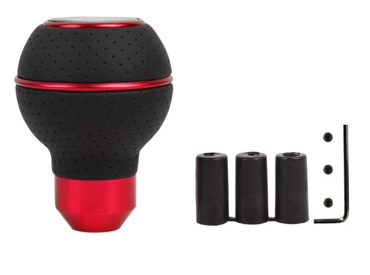 RED LEATHER 6SP SHIFT GEAR KNOB for FOCUS MK3 MK4 RS ST FIESTA MK7 MK8 ECOBOOST