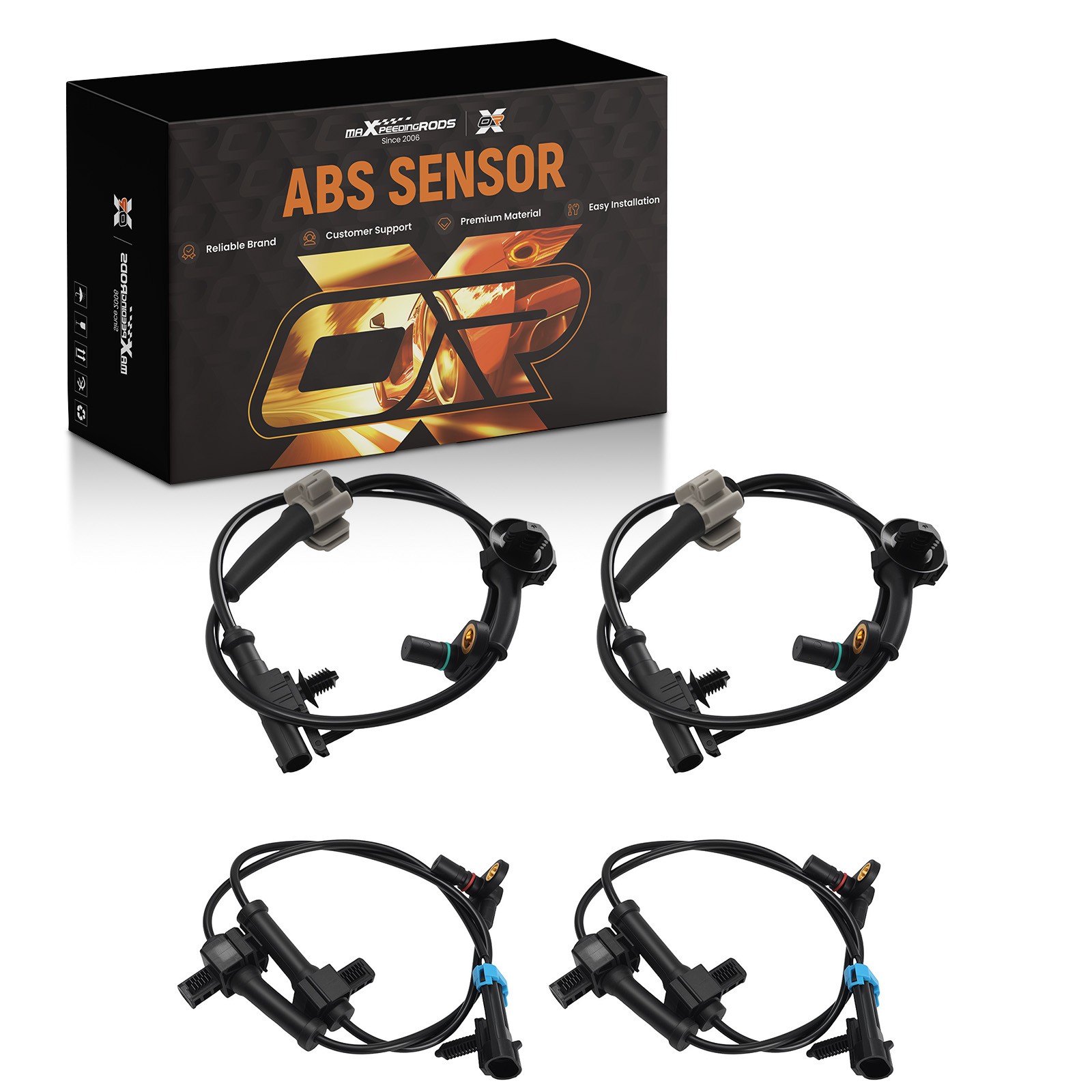 4Pcs ABS Wheel Speed Sensor Front Rear for Chevy Tahoe Avalanche GMC Yukon 07-12