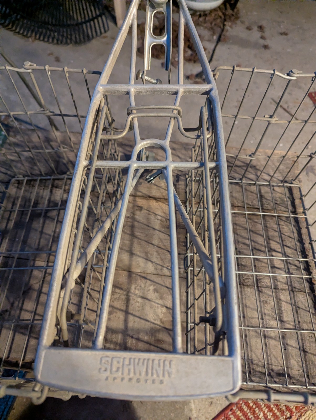 Vintage Schwinn Approved Folding Wire Bicycle Basket/Rack