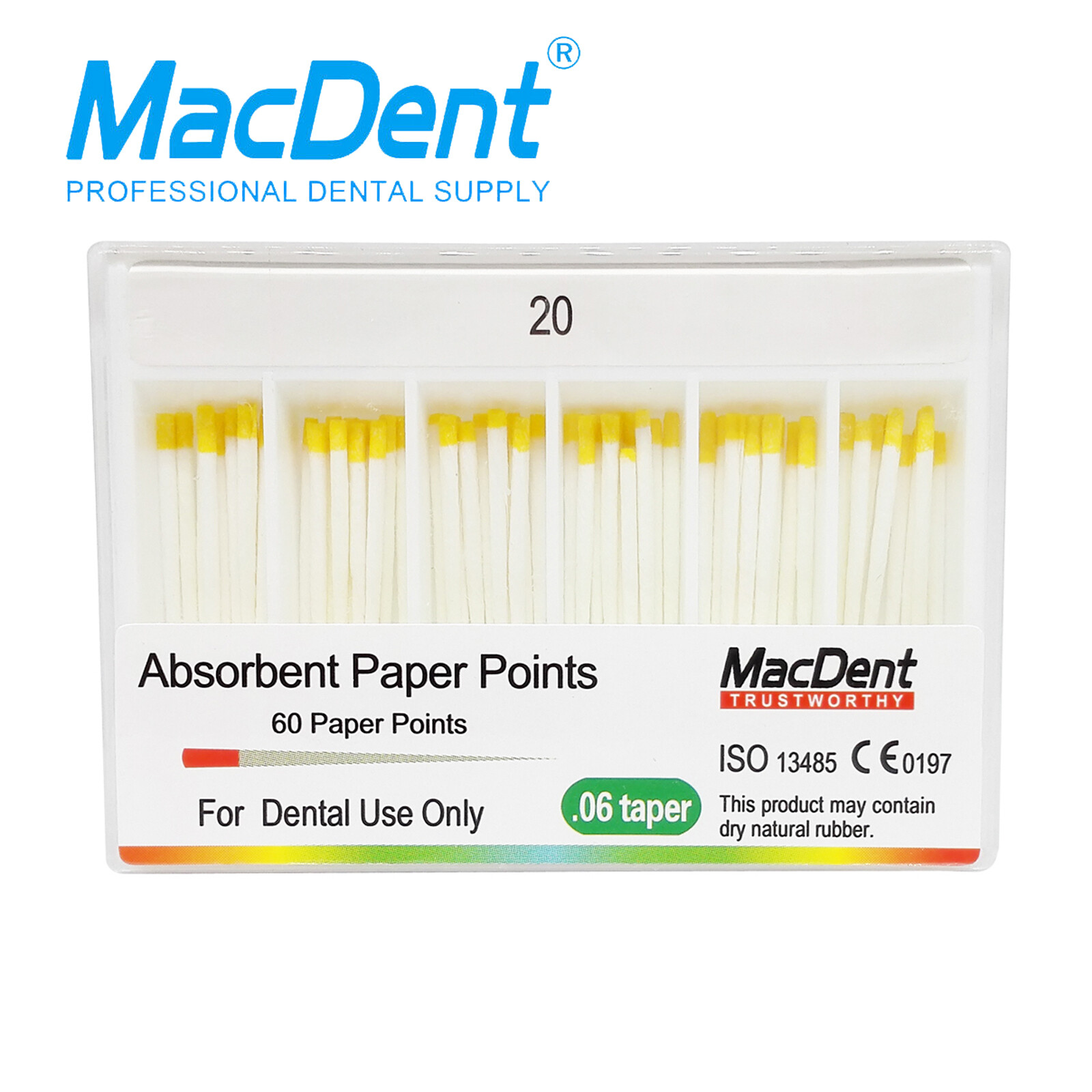 MacDent Dental Endodontic Gutta Percha Point & Absorbent Paper Obturation Points