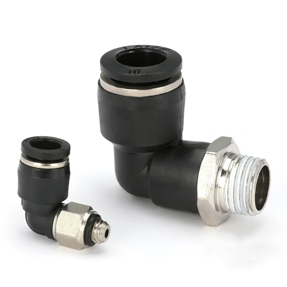 3mm 5mm 6mm 9.7mm Pneumatic Tube 90° Elbow Male Swivel Push To Connect Fitting