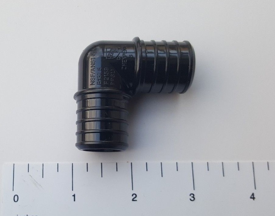 100 Pieces 1" Pex B Elbow Poly Alloy Crimp Elbow, Lead Free