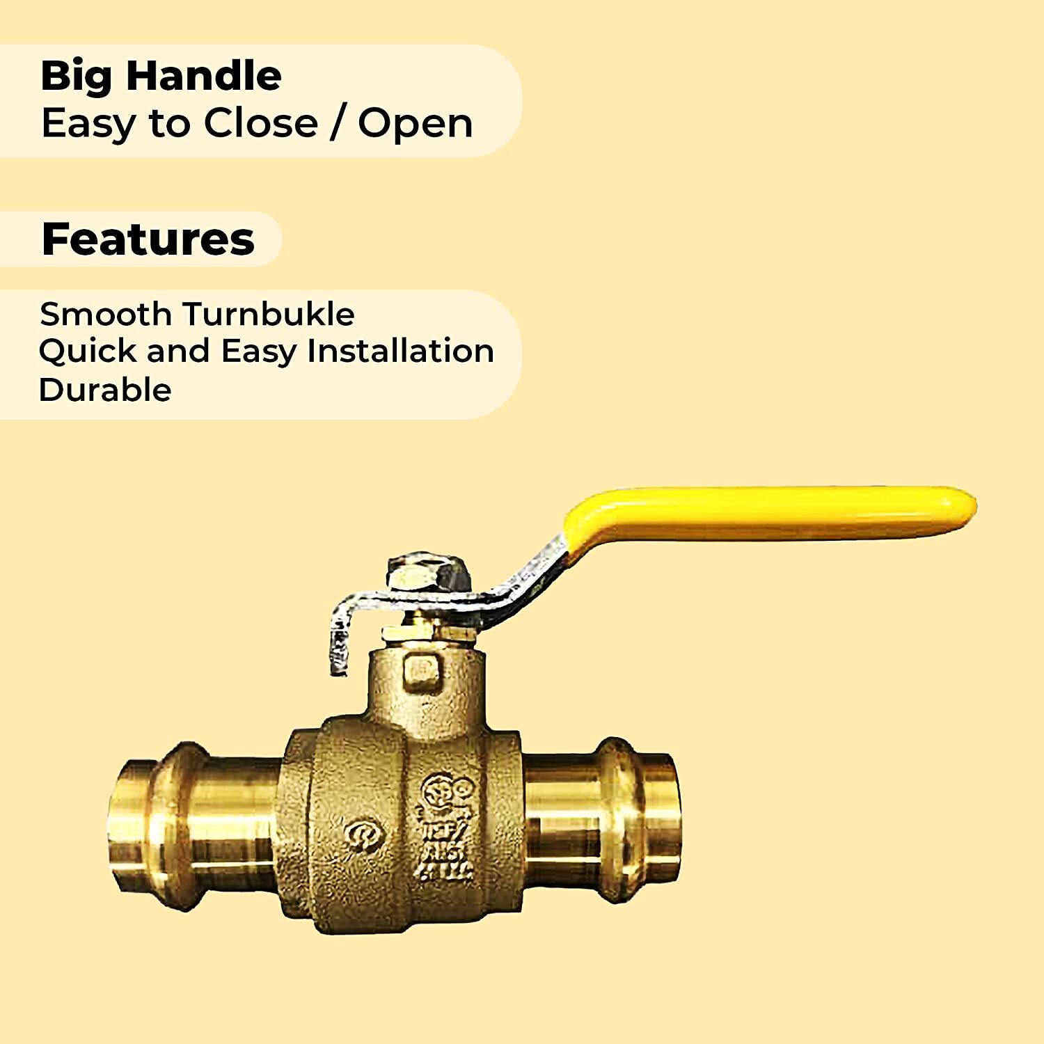 1/2" ProPress Brass Ball Valves with EPDM O-Ring - Lead Free (Lot of 10)