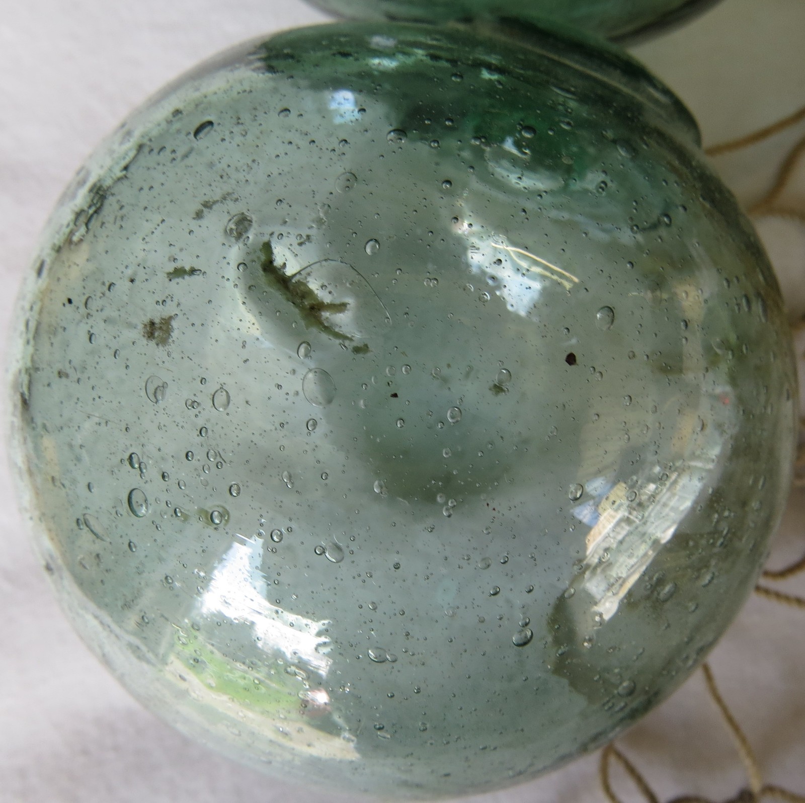 JAPANESE GLASS Fishing FLOATS Mixed Shades & Sizes (5) w/Inclusions Antiques!