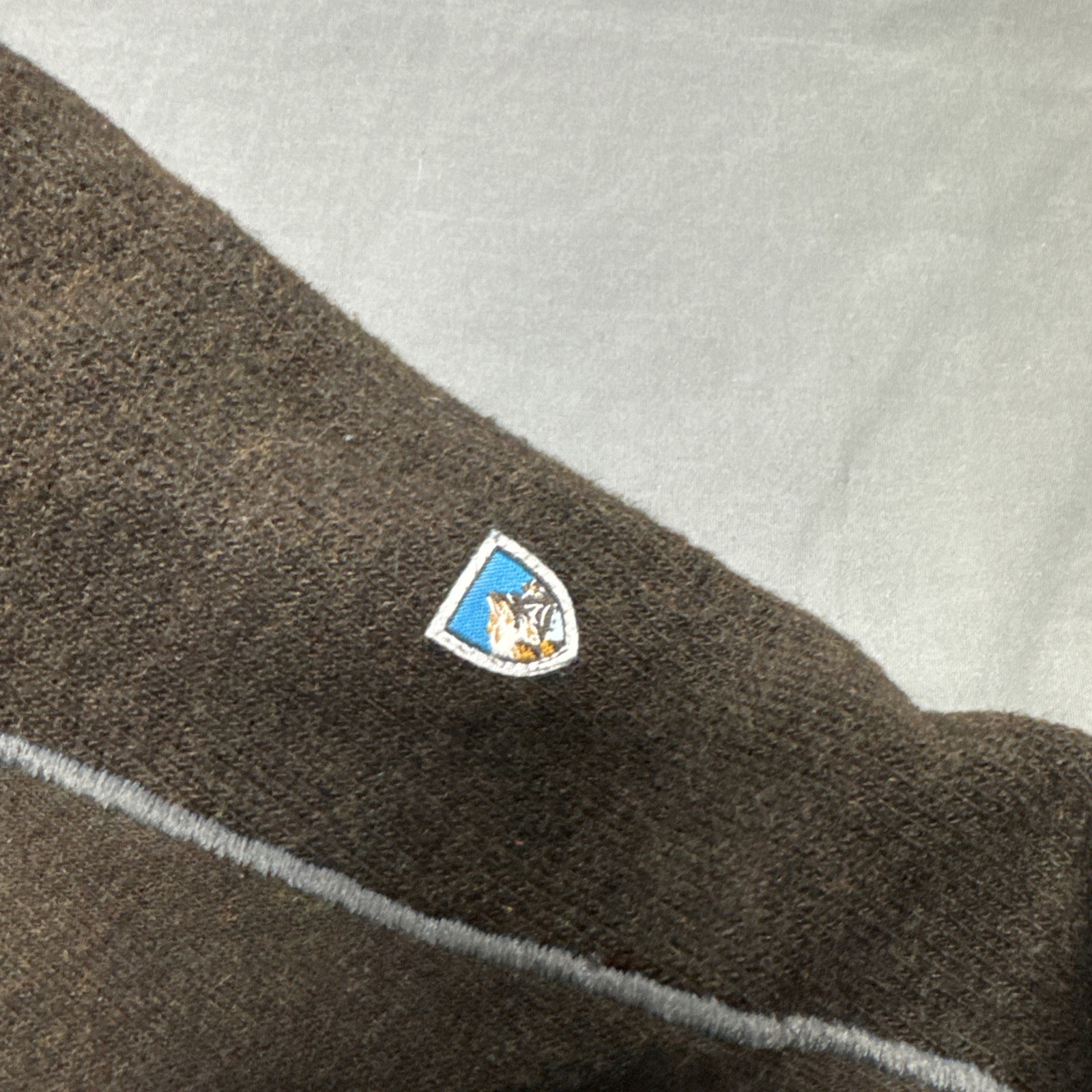 KUHL Mens Brown Fleece 1/4 Zip Pullover Sweater Jacket XL