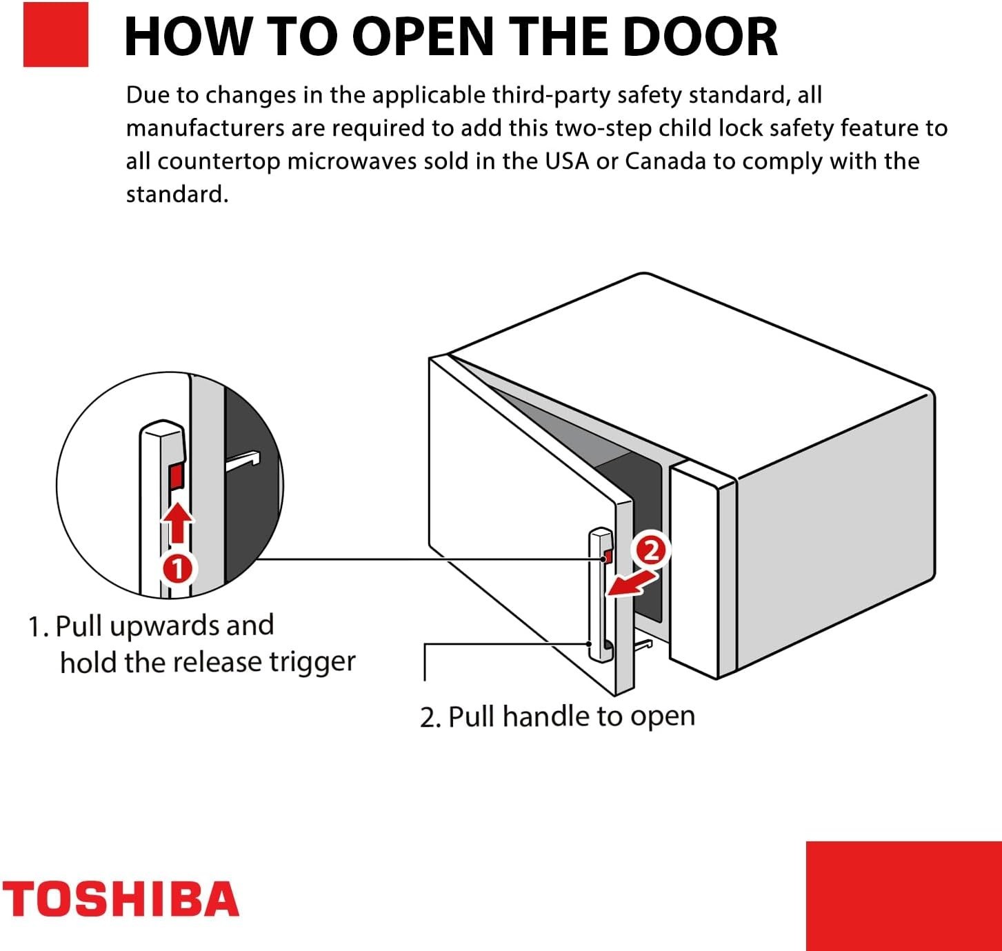 Toshiba ML-EM62P(SS) Large Countertop Microwave with Smart Sensor, 6 Menus, Auto