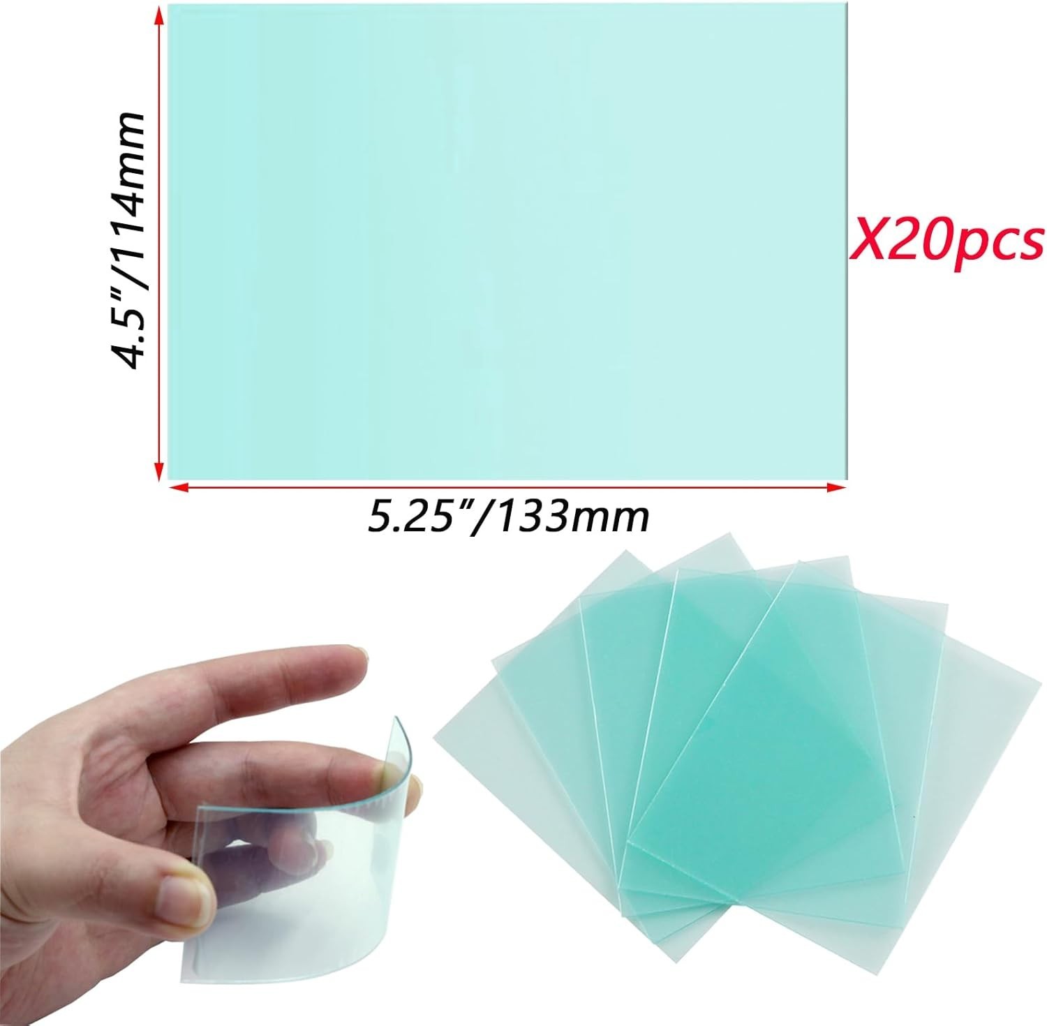 4.5 X 5.25 Welding Helmet Cover Lens 10 or 20 Pcs Outside Replacement Clear Lens