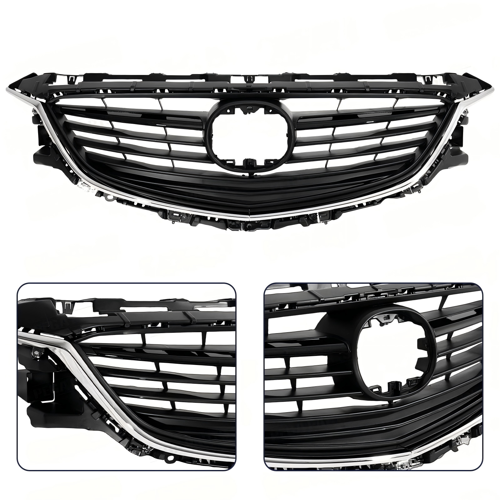 Front Bumper Cover Grille Grill Bracket Assembly For 2014-2017 Mazda 6 Mazda6