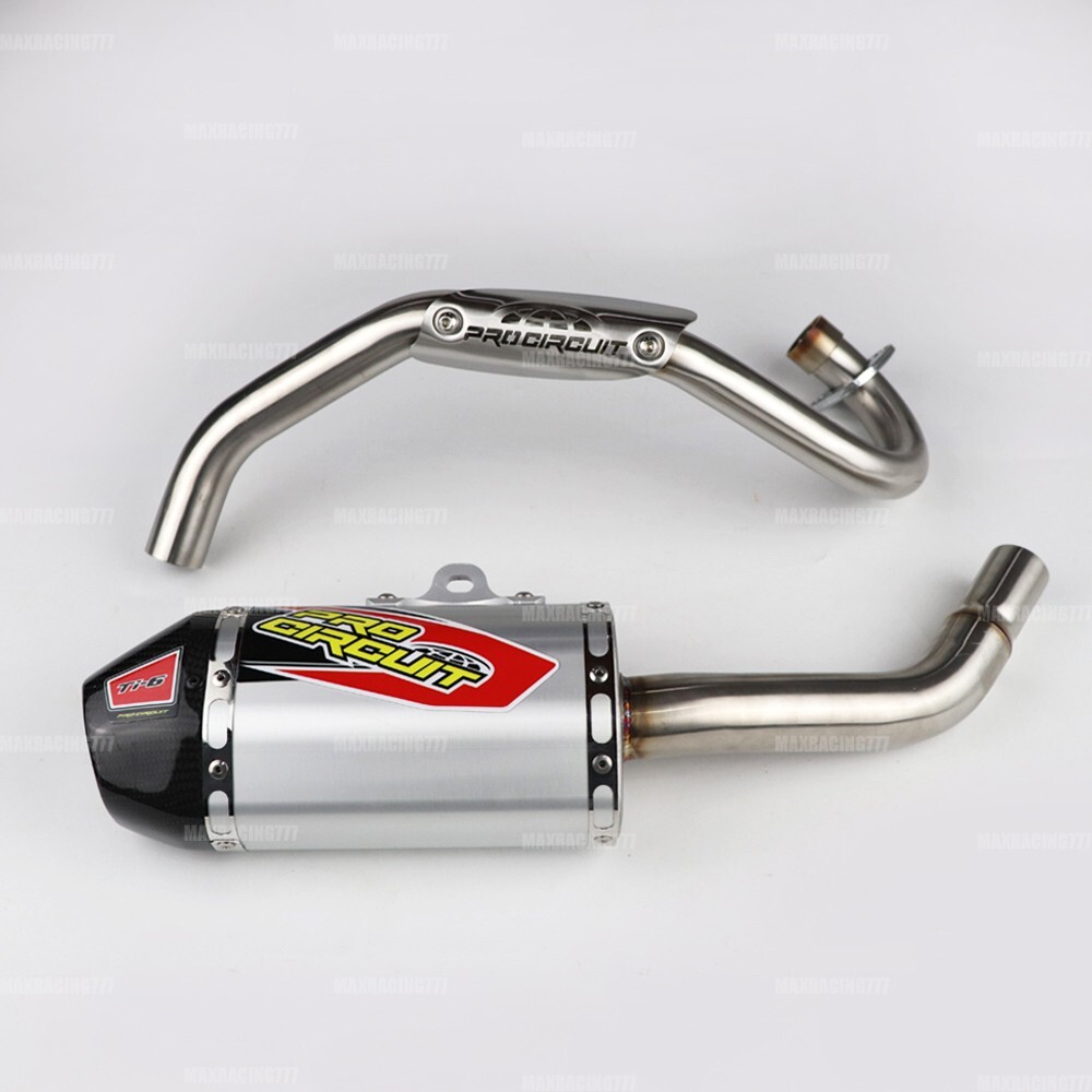 EXHAUST MUFFLER RACING CARBON PIPE FULL SYSTEM FIT FOR KAWASAKI KLX110 KLX110L