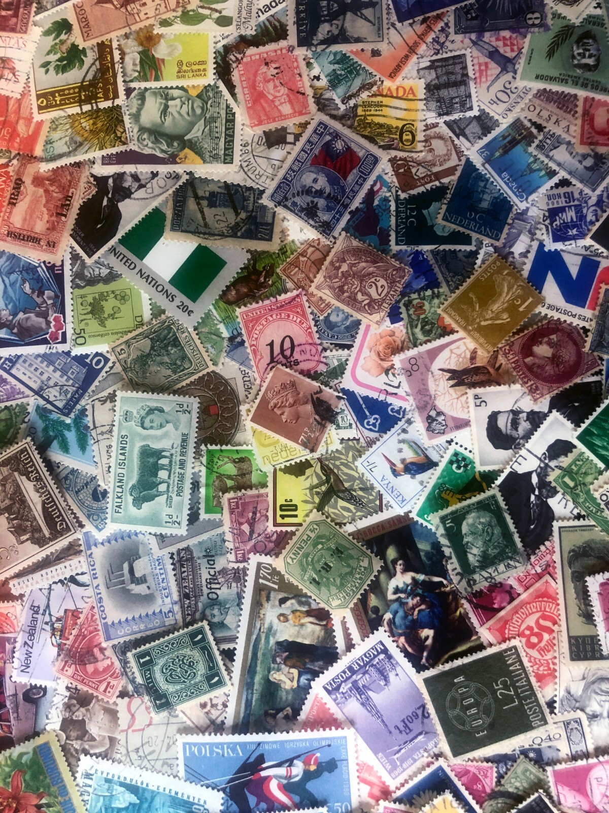 KILOWARE Stamps Off Paper Premium Worldwide Unchecked 1oz Mixture FREE SHIPPING