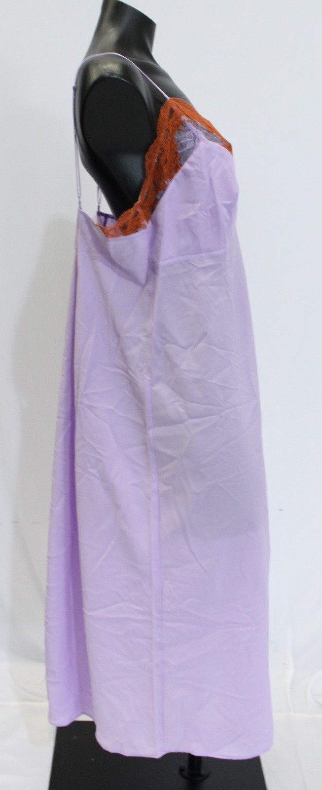 Savage x Fenty Women's Plus Lacestruck Sleep Slip CN6 Purple Opal Size 2X NWT