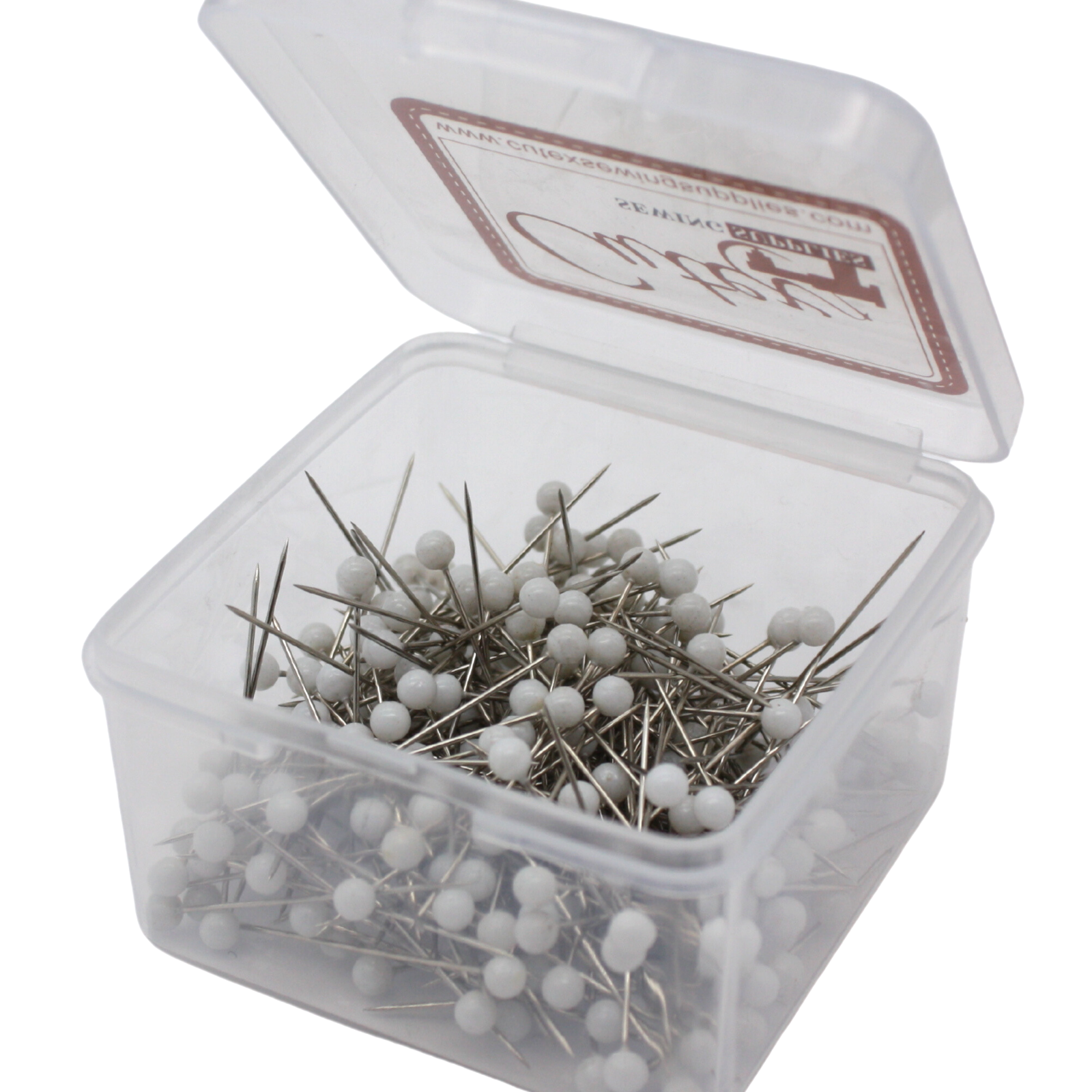300 Pcs 1-3/8" White Ball Head Sewing Pins - Extra Fine Shaft