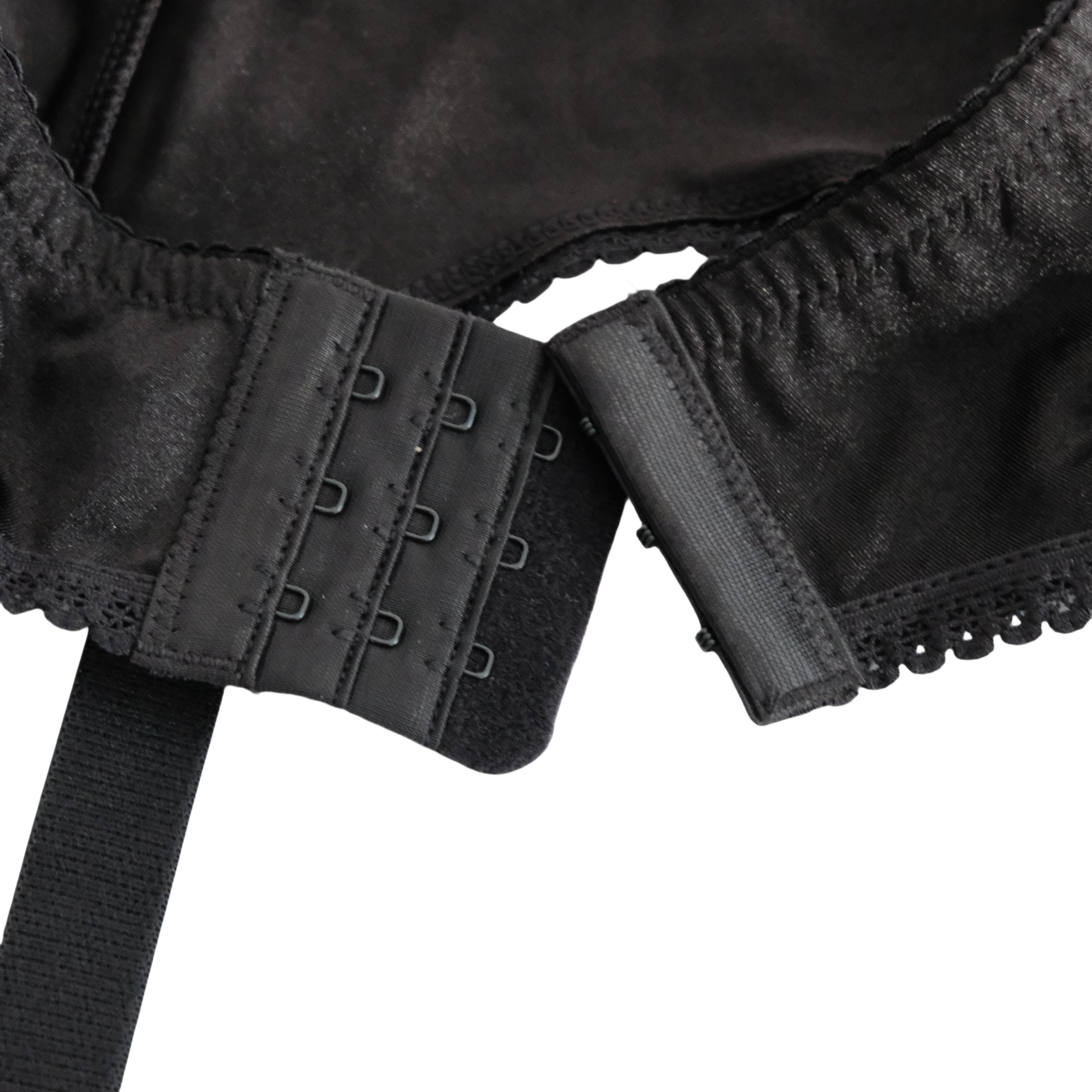 Luxallacki Classic Silky Satin 12 Straps Garter Belt Metal Clips Underwear