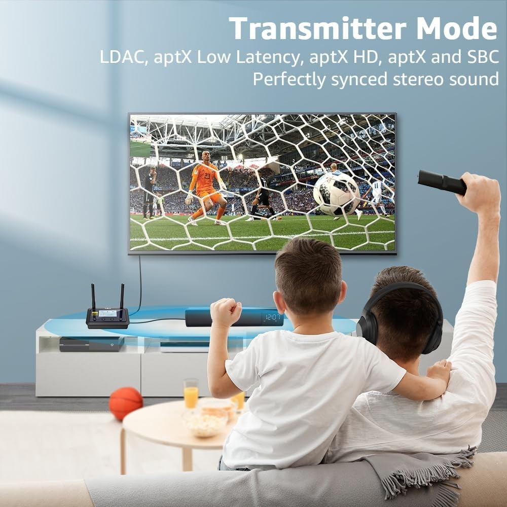 1Mii B03Pro+ Bluetooth 5.3 Transmitter Receiver LDAC aptX TV Adapter