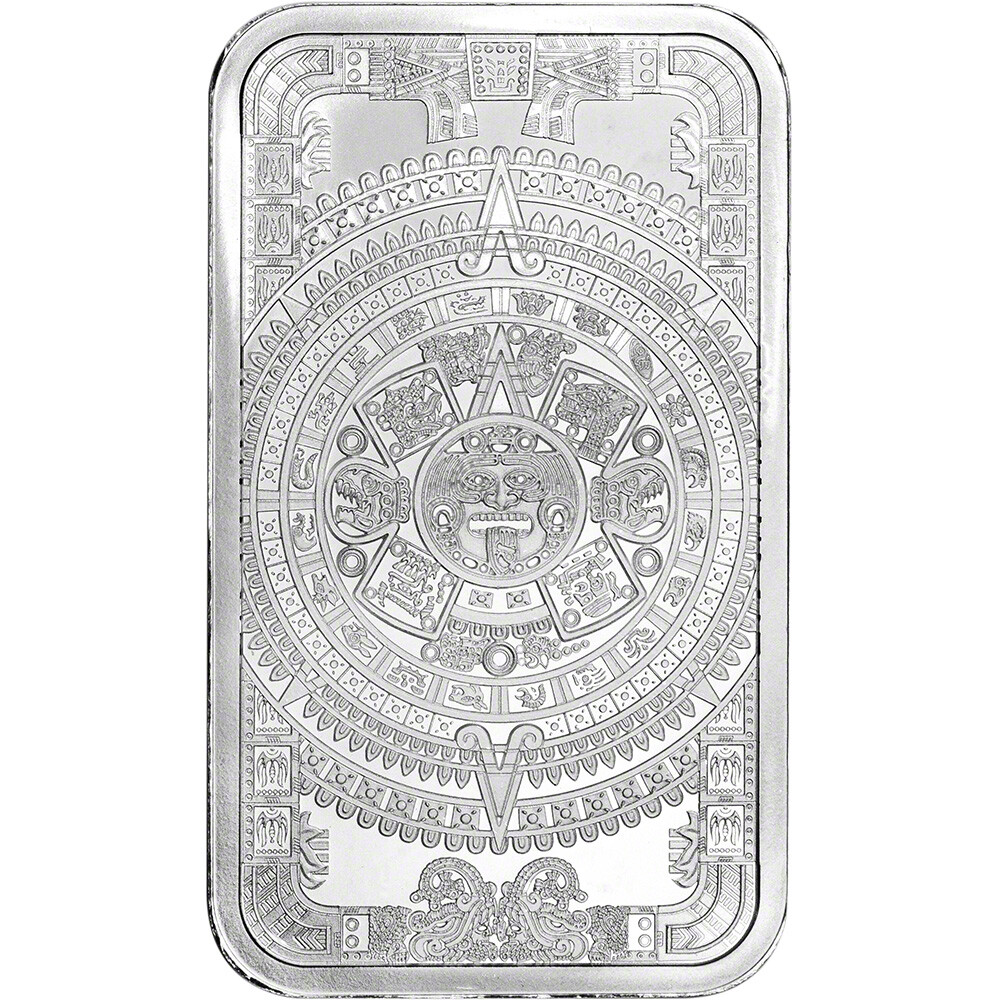 5 oz Golden State Mint Silver Bar Aztec Calendar .999 Fine