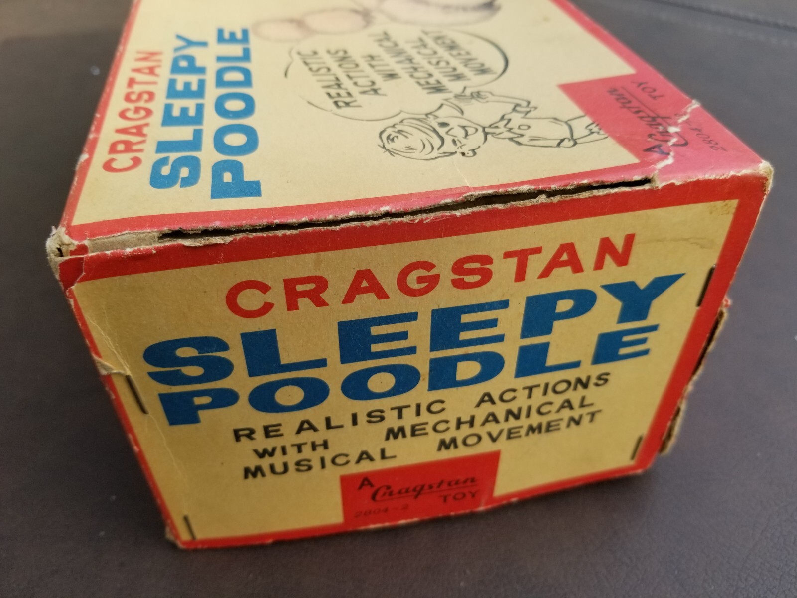 Cragstan Sleepy Poodle windup toy works 2804-2