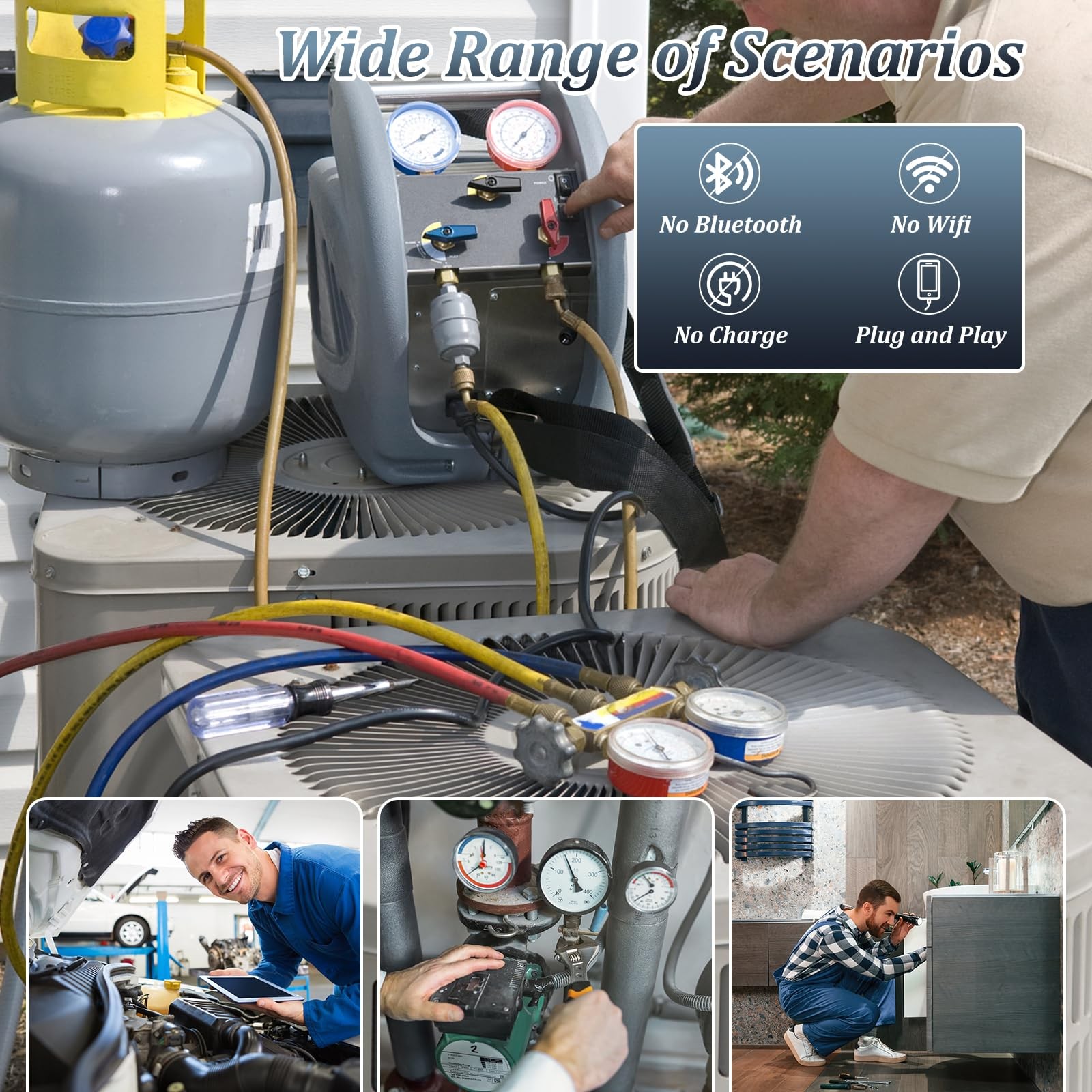 Borescope Camera with Light, 1920P HD 32.8ft Snake Camera for iOS/Android