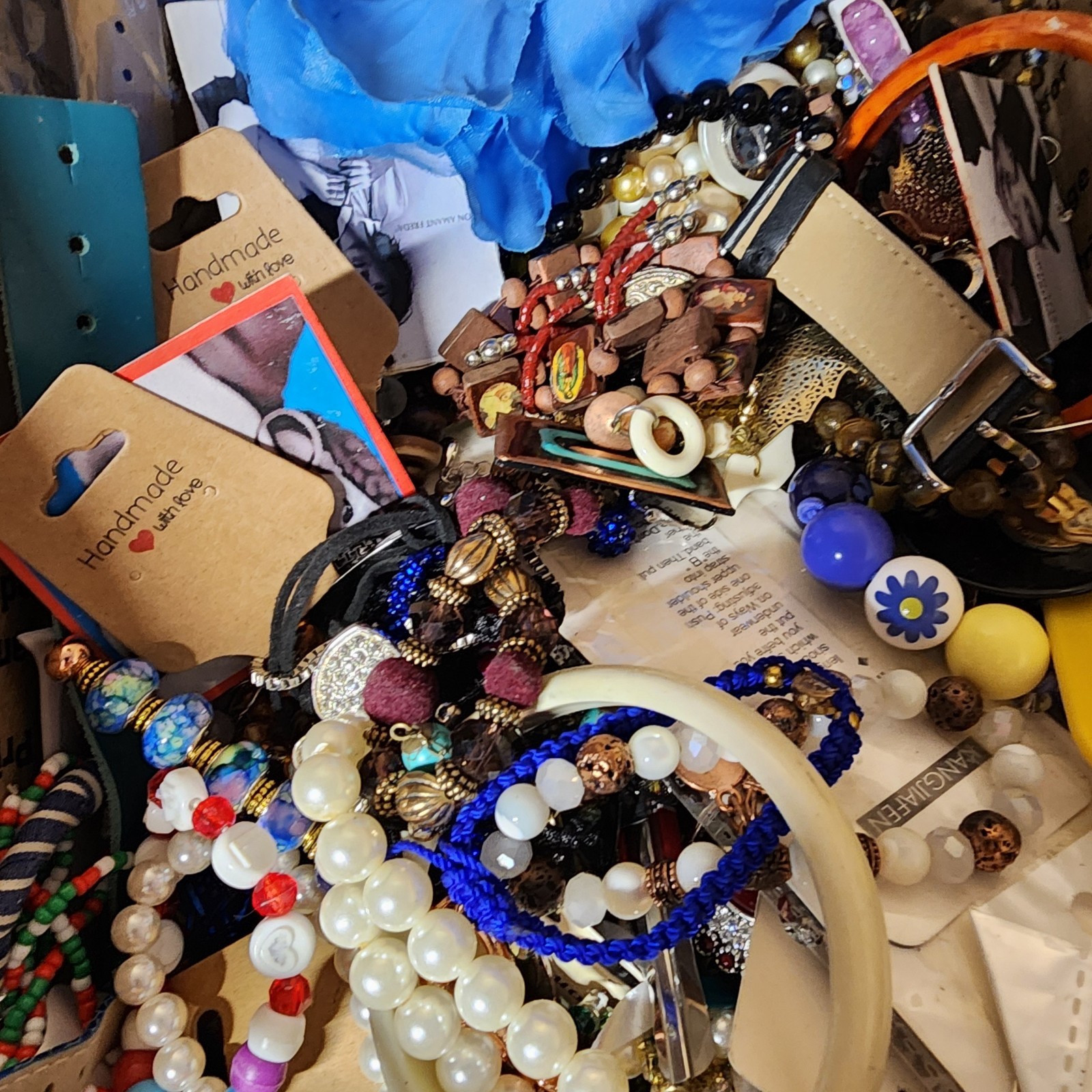 Medium Flat Rate Jewelry Lot Junk Craft Harvest STUFFED FULL