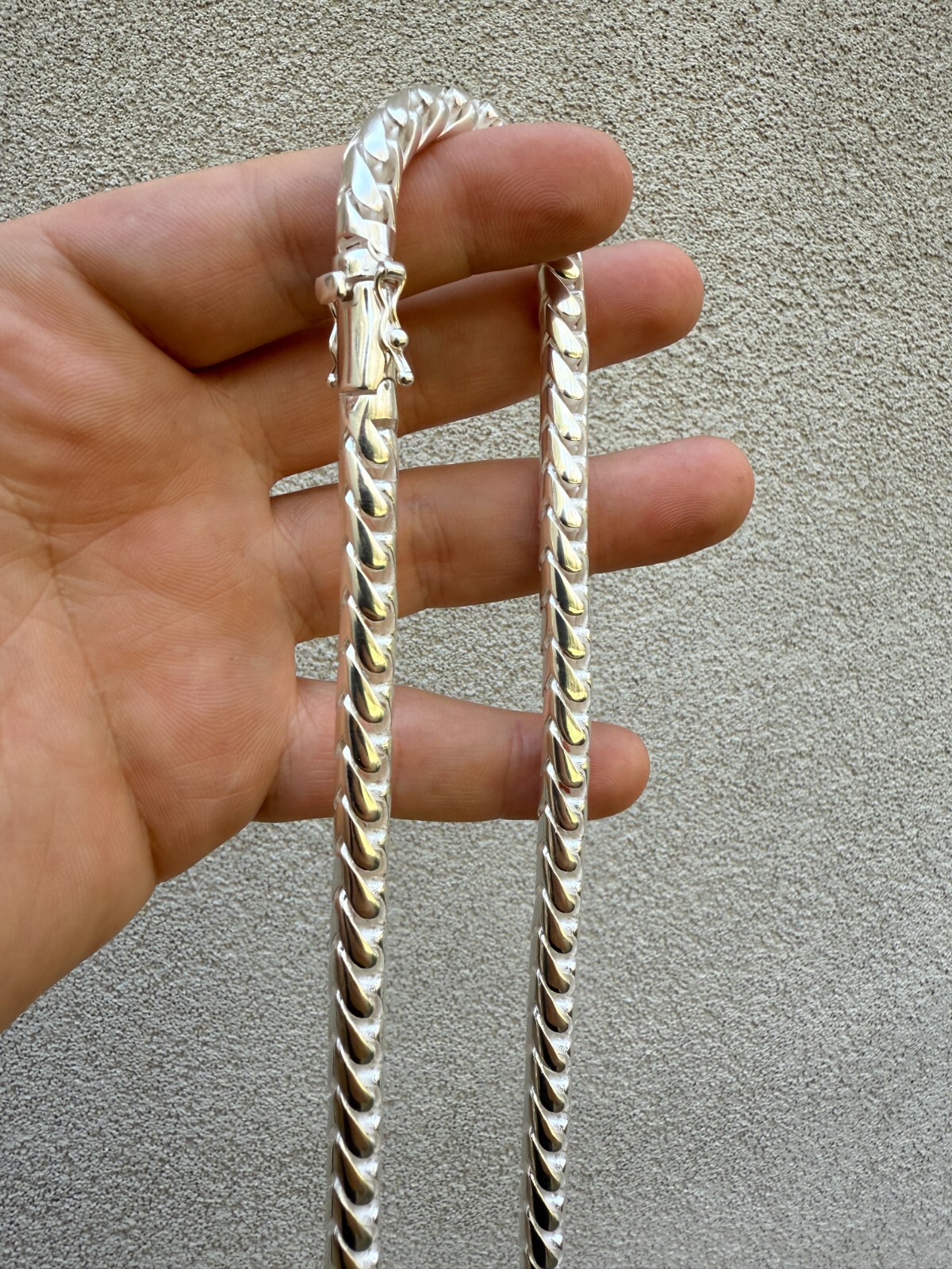 Real 925 Silver Round Franco Chain Or Bracelet 5-7mm Handmade W. Box Clasp