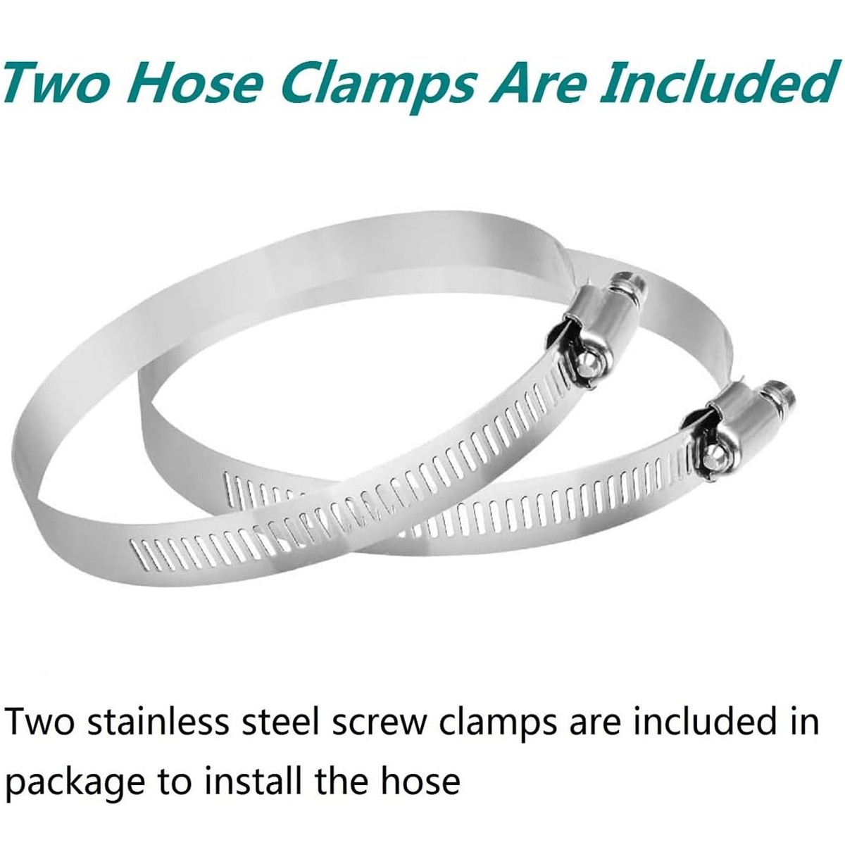 6-Inch Dryer Vent Hose 10 FT Flexible Duct with 2 Clamps for HVAC Ventilation