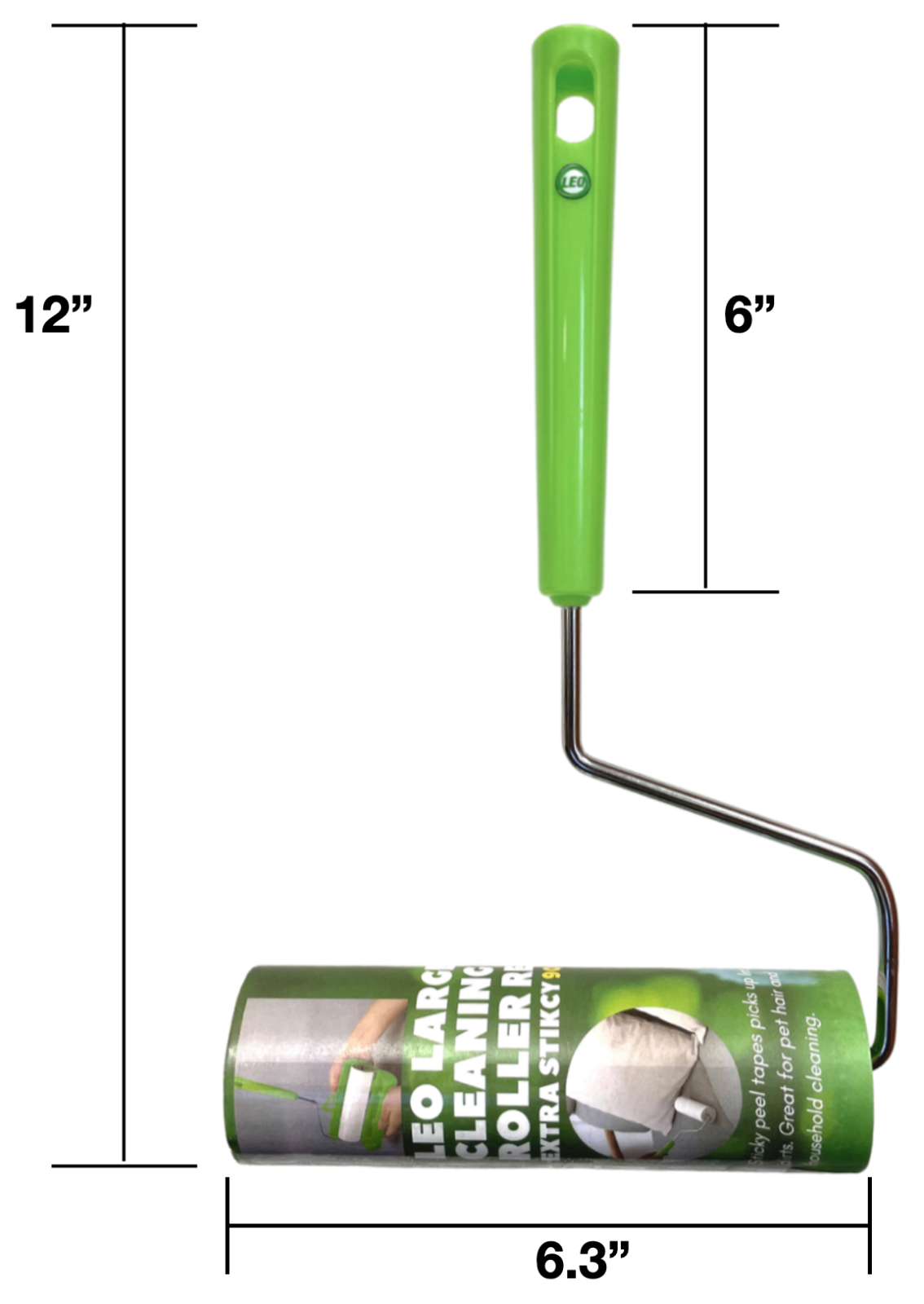 Leo 6.3-Inch-Wide Large Lint Roller Extra Sticky Large Surface Lint Roller