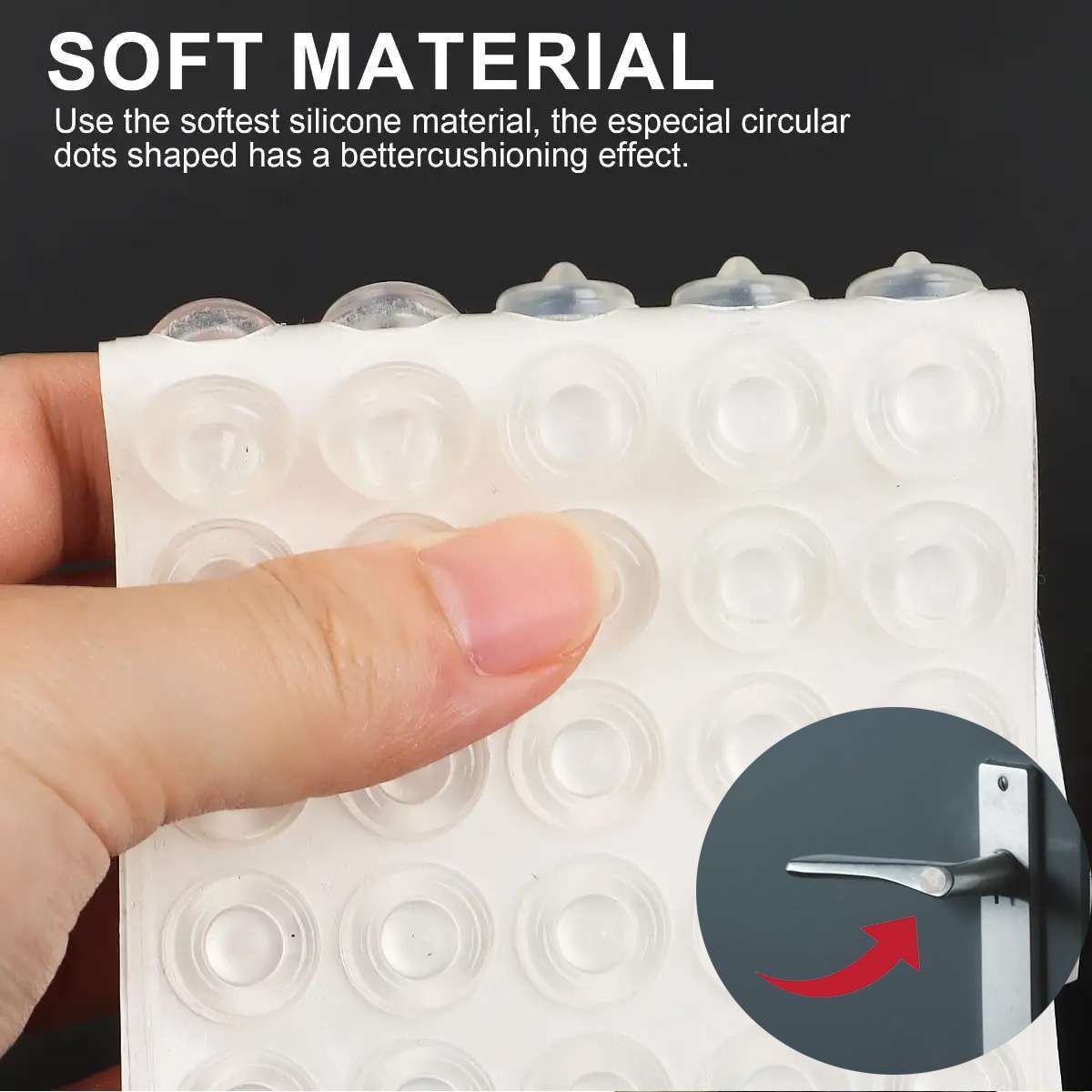 50-300pcs Drawer Rubber Bumpers Pads Clear Cabinet Door Dots Self Adhesive Feet