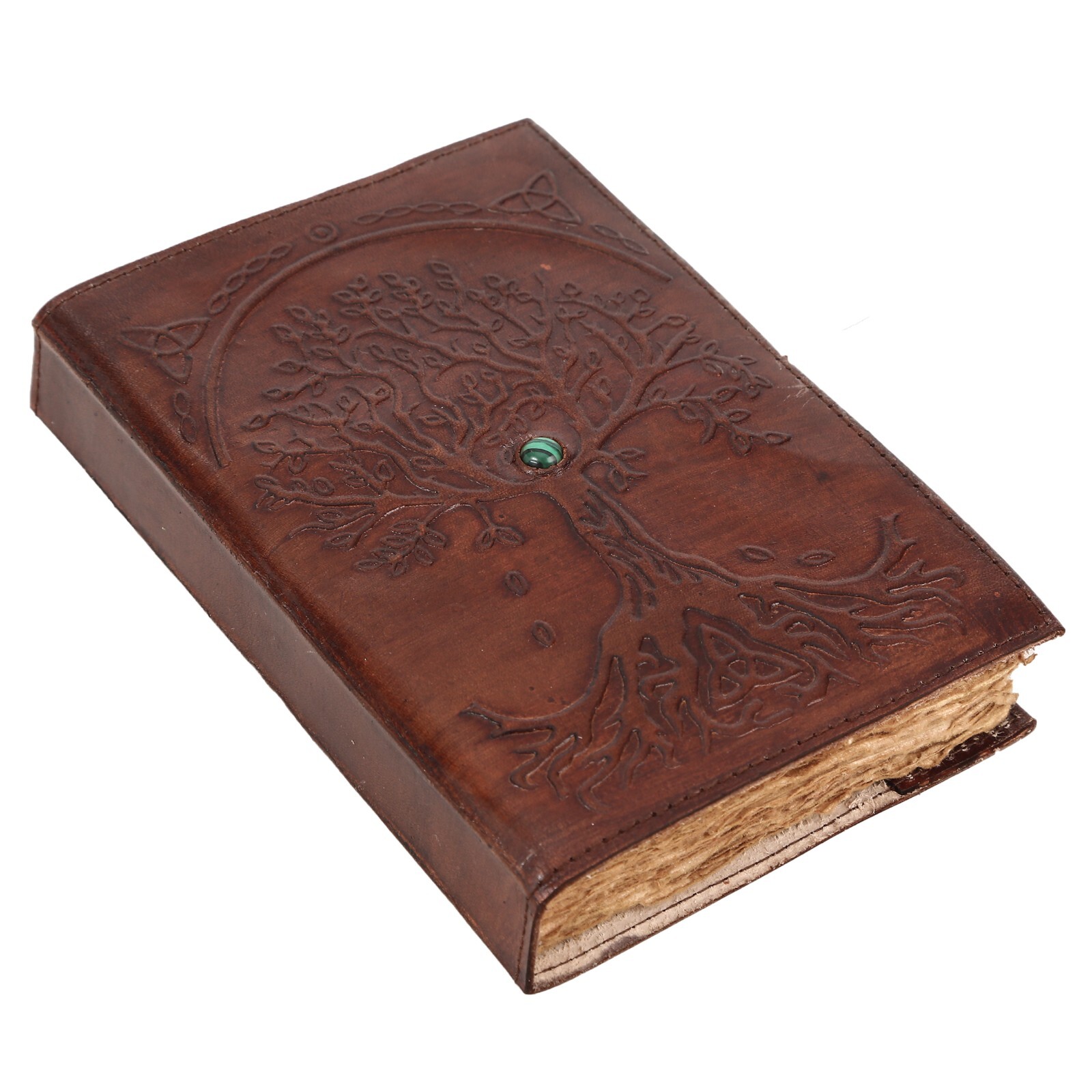 Leather Journal Refillable Lined Paper Tree of Life Handmade writing Notebook