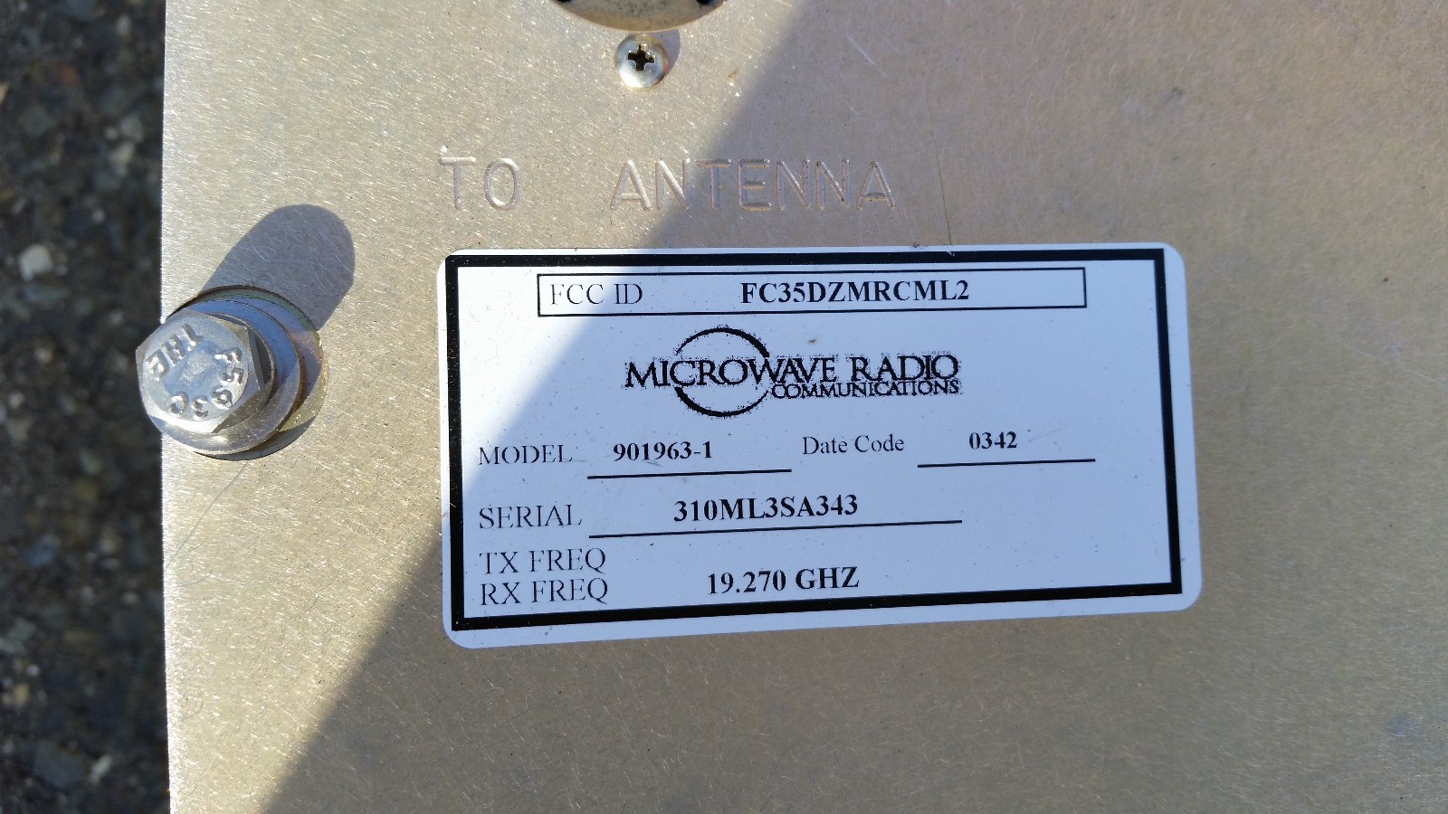 Microwave Radio Communications Radio Receiver 901963-1