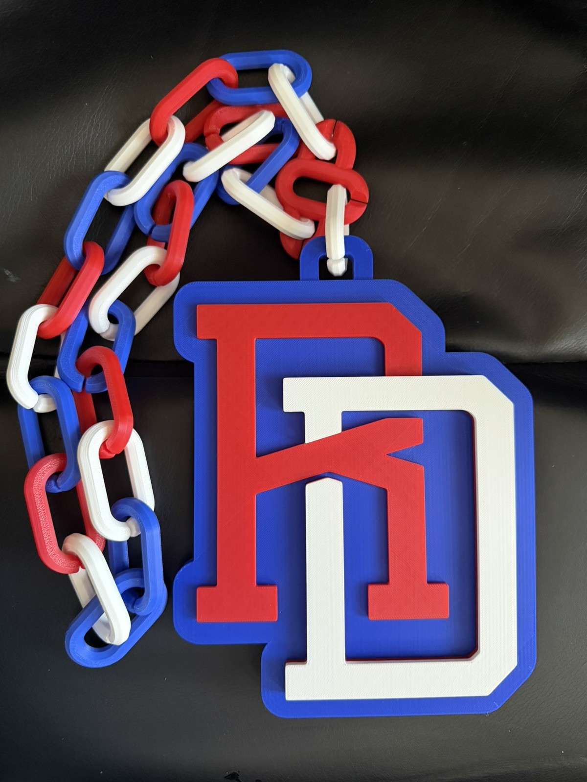 Dominican Republic Baseball Fan Hype Chain 42” 3D Printed Oversized Necklace