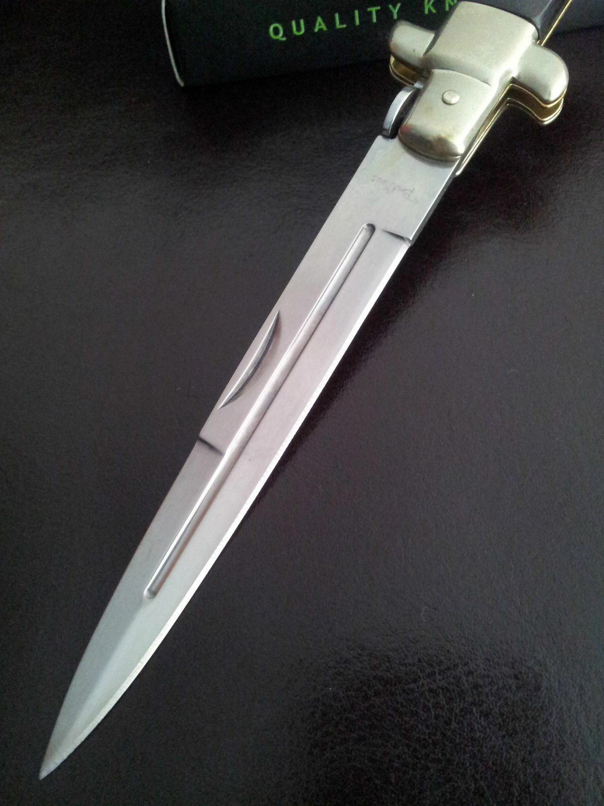 Large Bench Mark Stiletto - 10.75" Heavy Duty Lockback Folding Knife - NEW