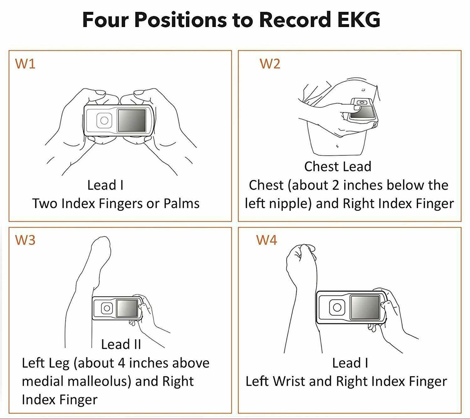 Bluetooth Portable ECG/EKG Monitor For Smartphones and computers EMG20