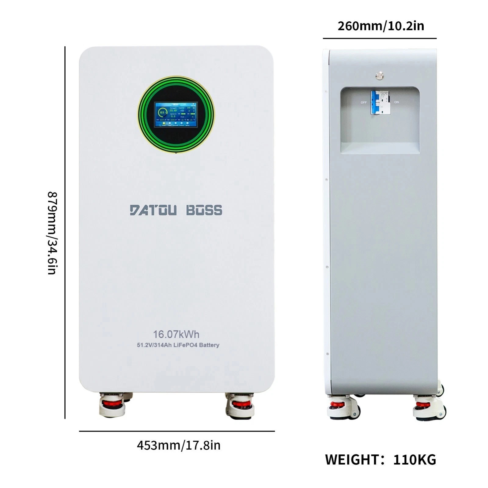 48V 314Ah 16.07kWh Lithium Battery LiFePO4 Battery for RV Solar Off-grid Boat