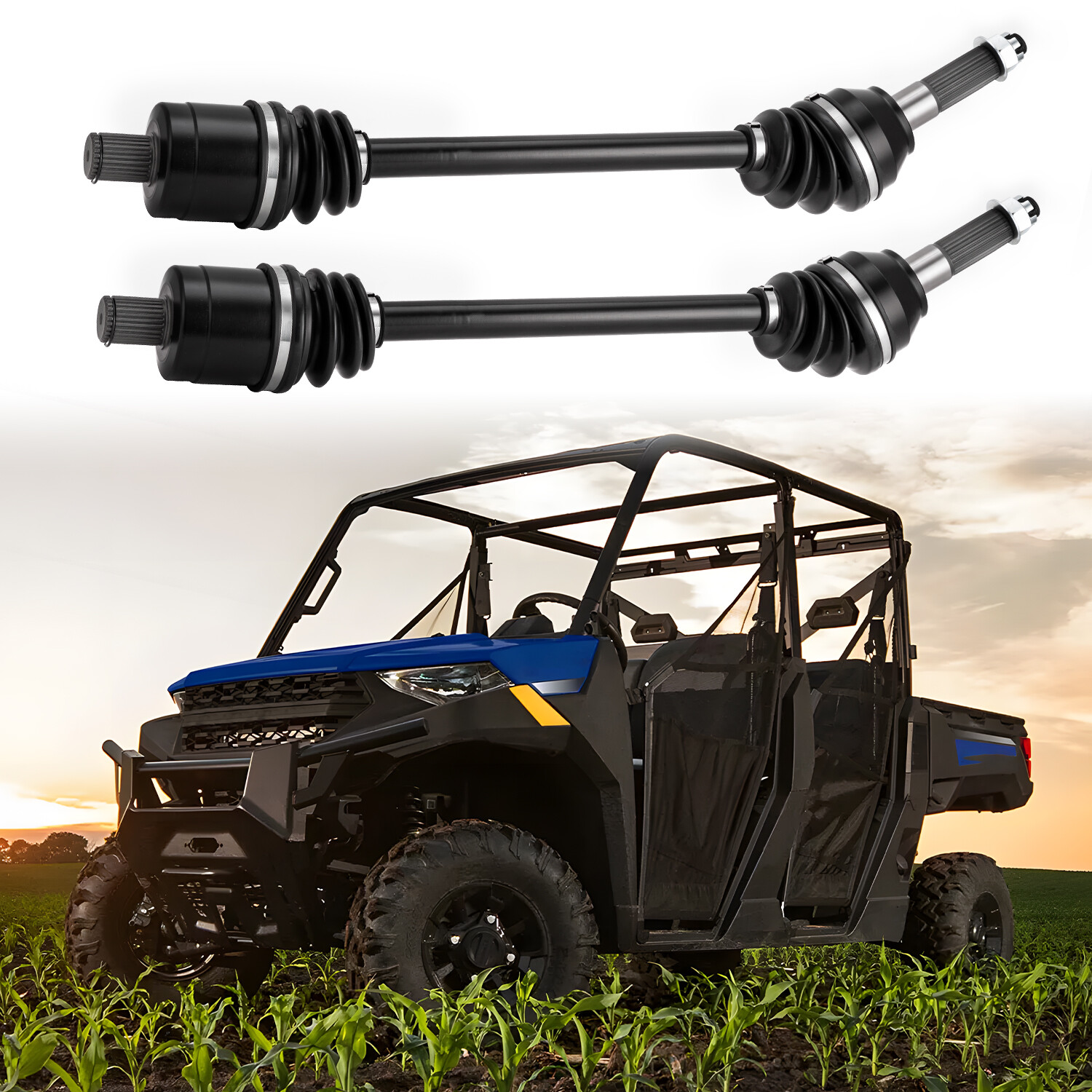 Rear Left & Right CV Axle Drive Shaft for Polaris Ranger 1000 XP 1337239 2 Pack
