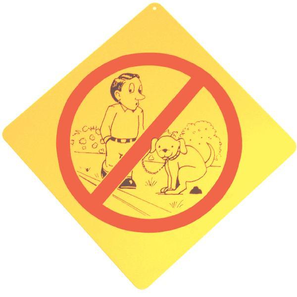 funny man cave XING Crossing caution plastic sign NO Doggy dumping pet pooping