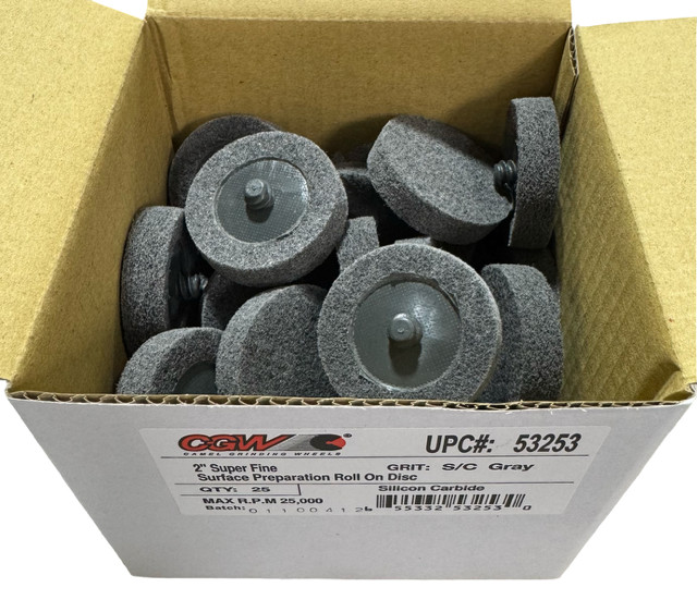 CGW 2" Roloc Surface Prep Discs Super Fine Silicon Carbide Gray 25 Pack