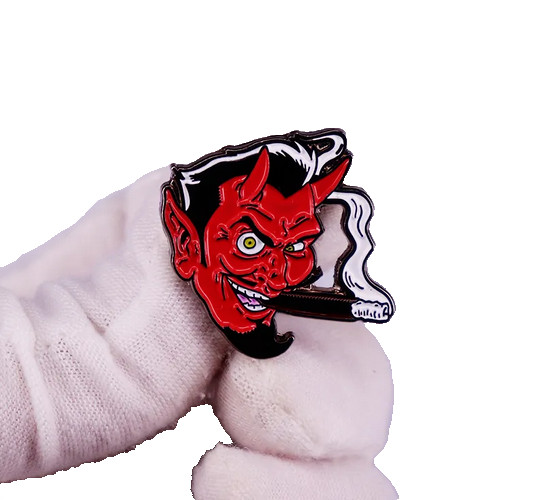 🔥CIGAR SMOKING DEVIL BIKERS MOTORCYCLE RIDERS JACKET VEST HAT COLLECTIBLE PIN