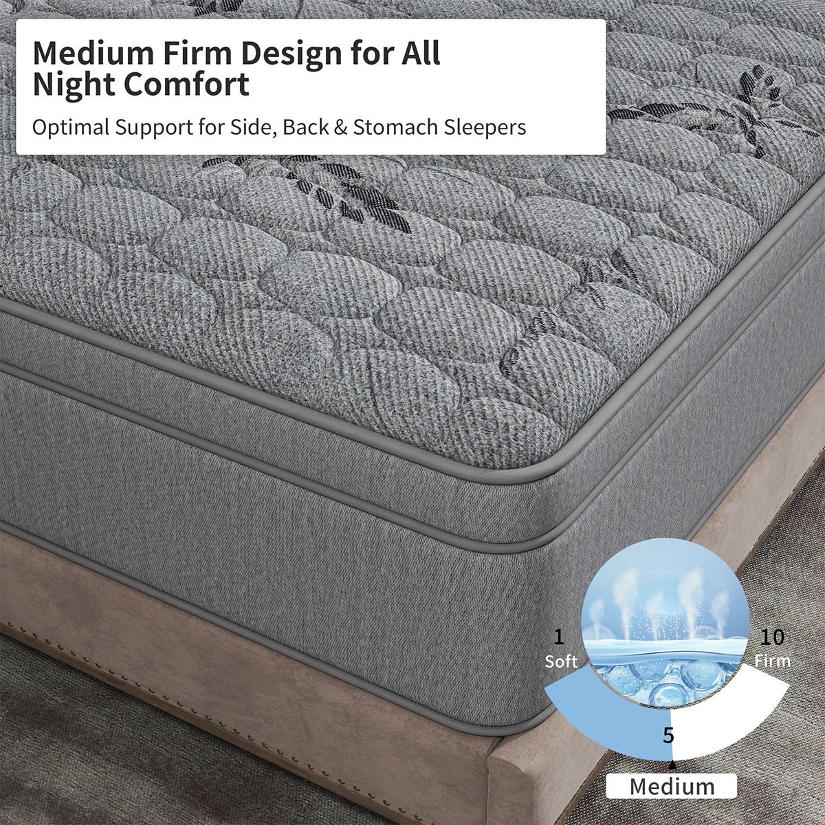 12/14-Inch Gel Memory Foam Hybrid Spring Mattress in a Box